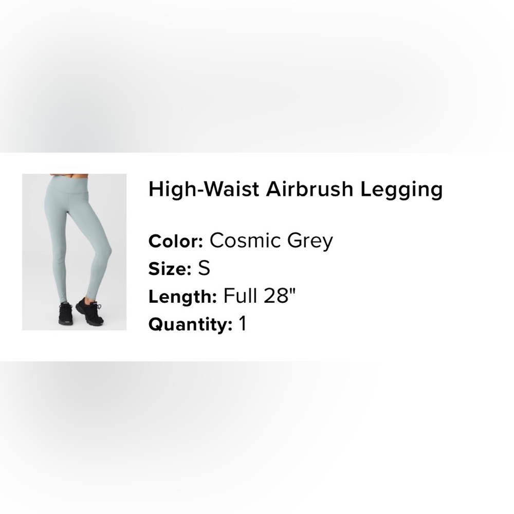 ALO YOGA High-Waist Airbrush Leggings in  DISCONTINUED Cosmic Grey